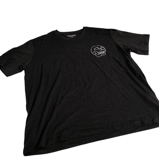 Jack And Jones T Shirt Mens Skull Design Black Cotton Size XXLCasual Top