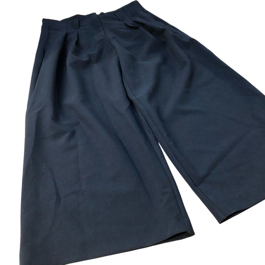 River Island Dark Navy Wide Leg Trousers Women's Classic Pleated UK16