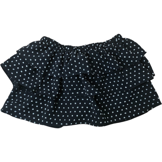 River Island Girls Ruffled Black Skirt Size 9-10 Years Polka Dot Design