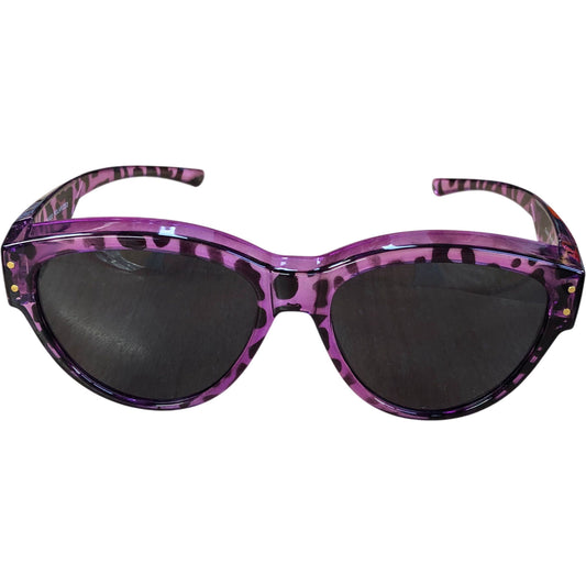 Face Shadow Fits Over Glasses Sunglasses Pink Leopard Print