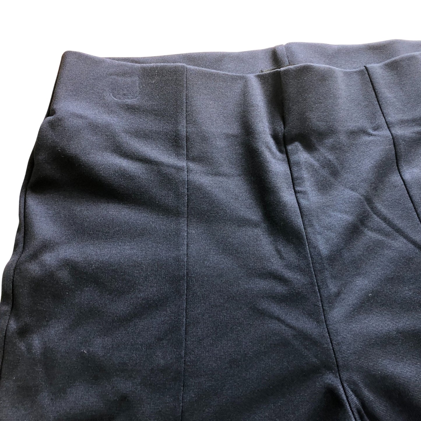 River Island UK10 Women's Flared Trousers Navy Blue Viscose Blend Stretchy