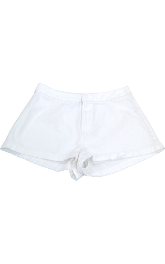 River Island White Denim Shorts UK16 Women's Casual Cotton High Waisted