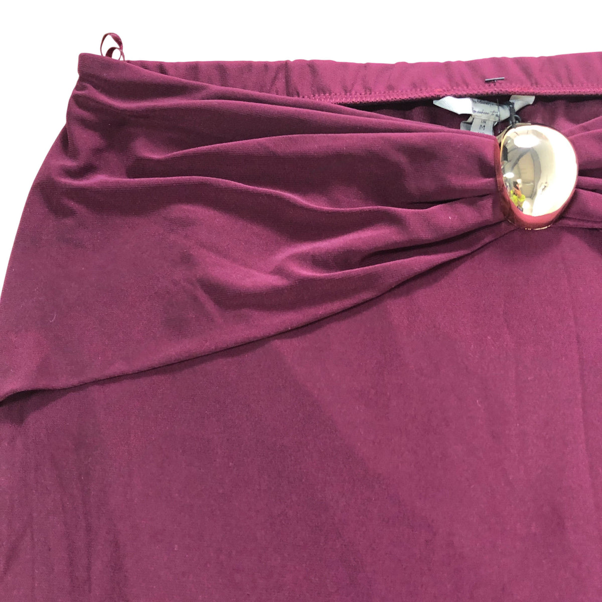 River Island Burgundy Midi Skirt UK Medium Women's