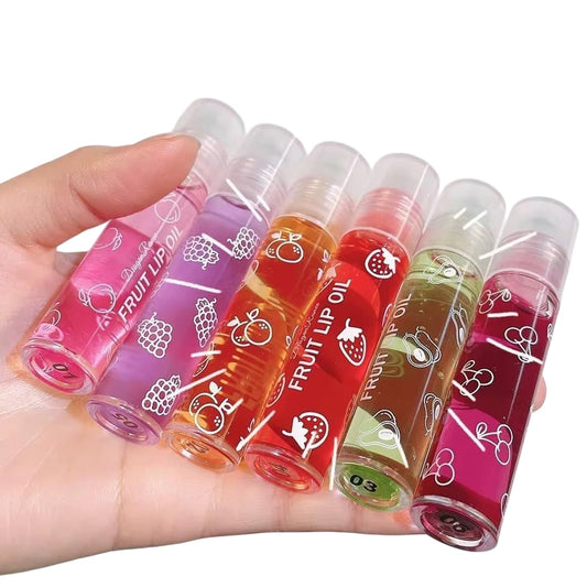 DragonRance Fruit Lip Oil Set 8ml Make Up Moisturising Glosses Lot Of 6