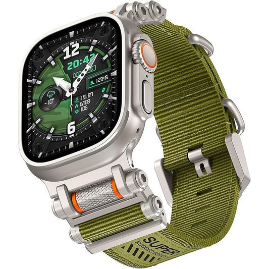 Tauri Smart Watch Band Designed For Apple Watch 42 44 45 49 mm Green Strap