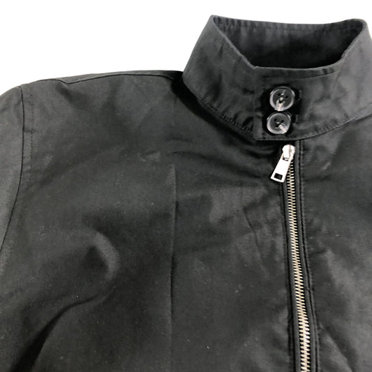River Island Bomber Jacket M Men's Black Cotton Blend Zip Up