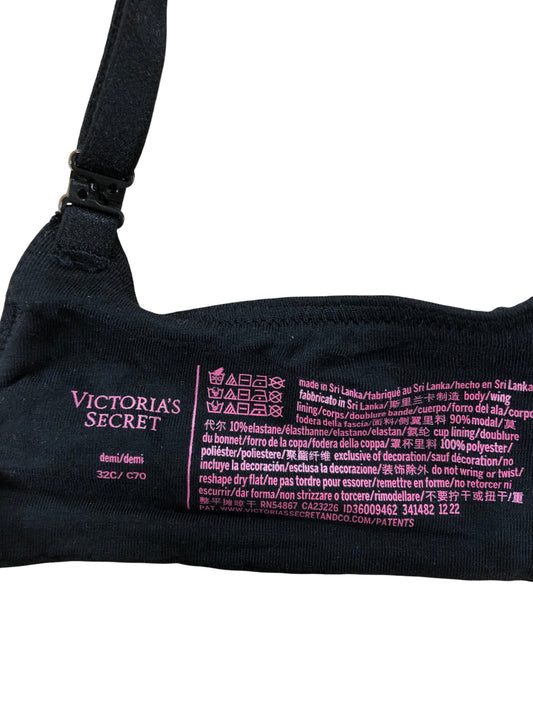 VICTORIA'S SECRET Forever Bra 32C Women's Black Soft Modal Underwired