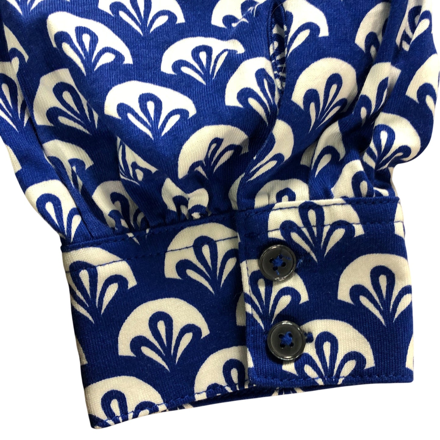 Boden Blue Patterned Shirt Dress - Size 16