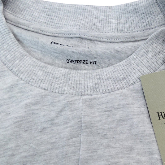 River Island Oversized T-Shirt Men's Vintage League Graphic Grey Large
