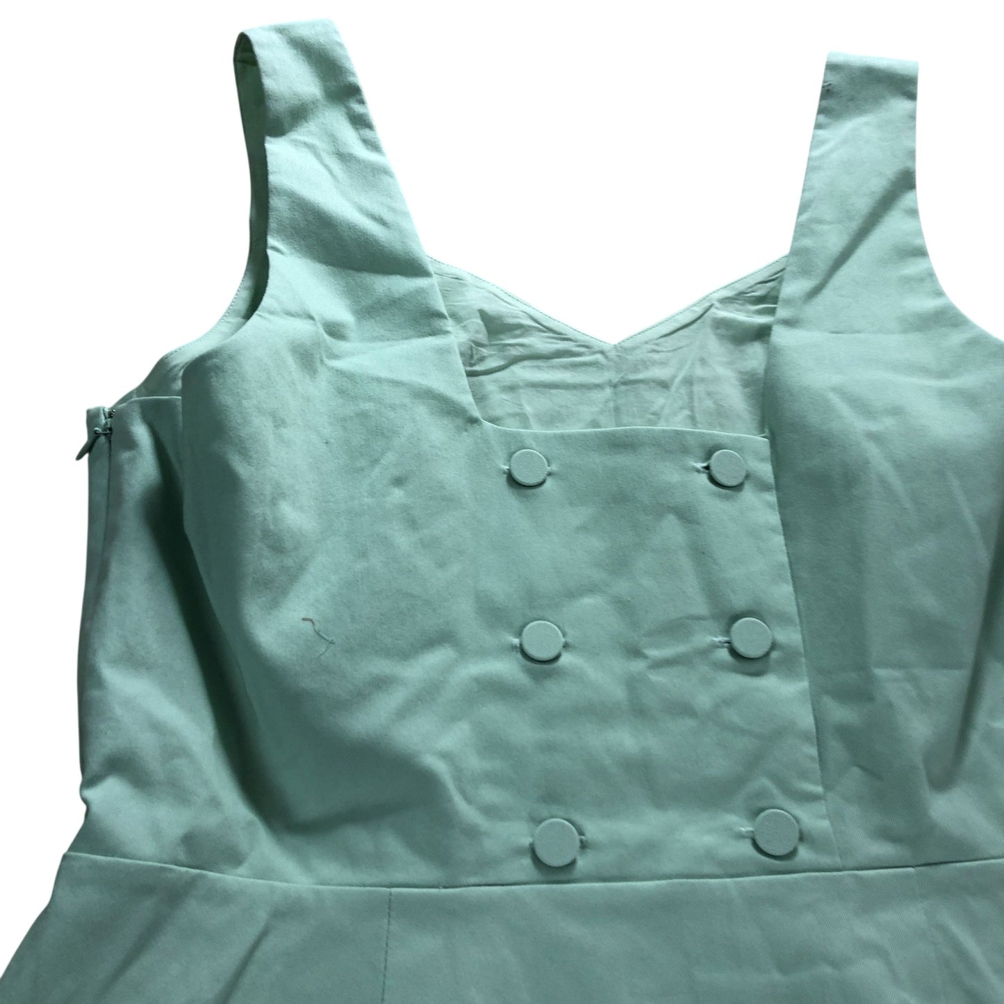 Mint Green Structured Sleeveless Mini Dress Size 18