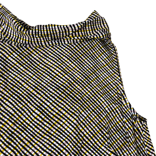 Sleeveless Dress UK12 Women's Striped Viscose Midi Multicoloured