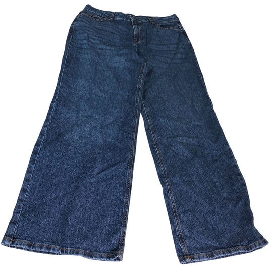 Wide Leg Jeans 16R Women's Dark Blue Denim