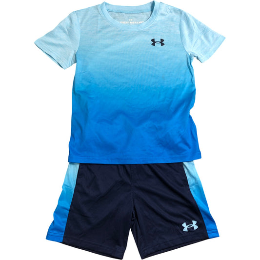 Under Armour Boys Performance Outfit Set Age 4-5 Years Blue Short Sleeve