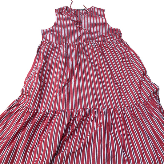 Baukjen Striped Dress UK Size 18 Women's Sleeveless Organic Cotton Red White