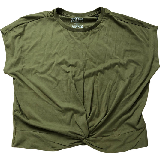 River Island Relaxed T-Shirt Size 6 Women's Olive Green Knot Front