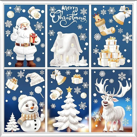 Christmas Window Clings Reindeer Decoration 190 Pieces