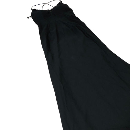 Jarlo Joleen Black Maxi Dress Women's Elegant V Neck Lacy Slip Style US10-UK14