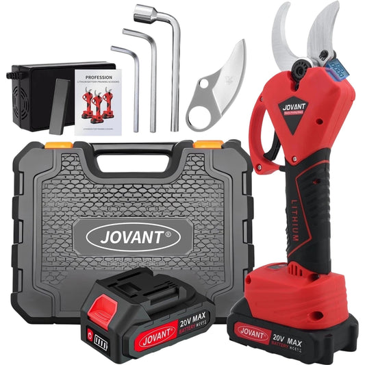 JOVANT Lithium Electric Pruning Shears Cordless Garden Tool With 2 Batteries