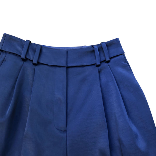 River Island Wide Leg Heavy Pleated Trousers Purple