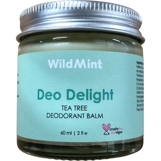 WildMint Deo Delight Tea Tree Deodorant Balm 60ml Vegan Natural Formula