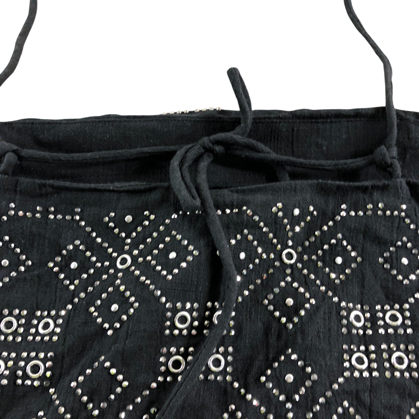 River Island Women's Black Embellished Camisole Top Size UK12