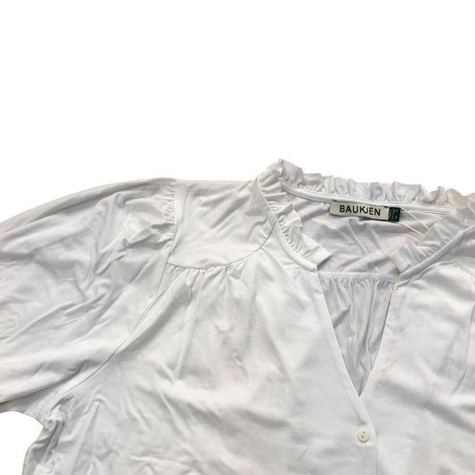 Baukjen Work to Weekend Noa Short Sleeve Blouse Pure White Size 16