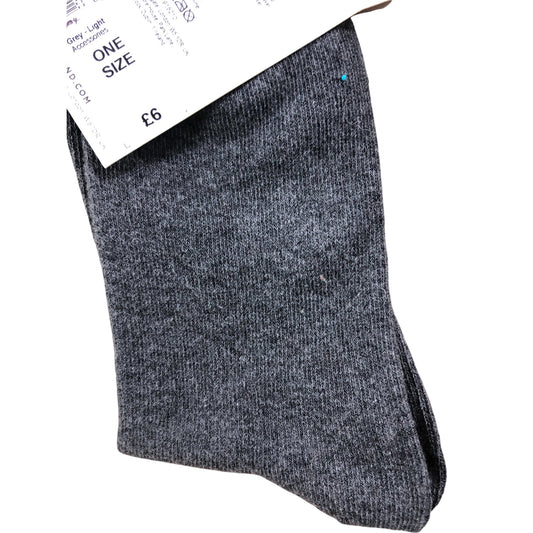 River Island One Size Women's Grey Sparkle Socks Accessories New With Tags