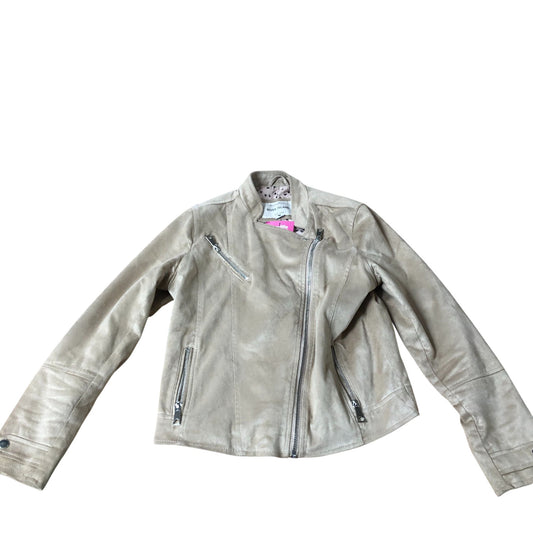 River Island Girl's Jacket Beige Zip Closure Fashion 12 Years