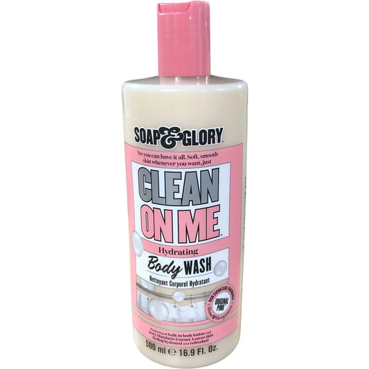 SOAP & GLORY Clean On Me Hydrating Body Wash 500ml Original Pink Cosy Moisture