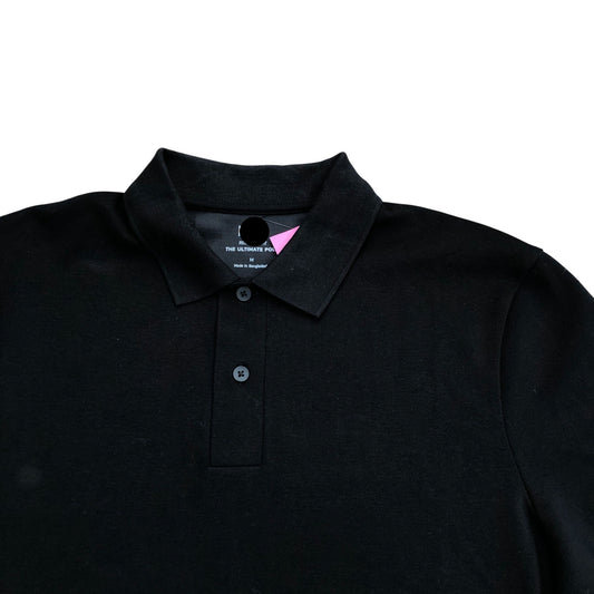 Regular Fit Ultimate Polo Black Short Sleeve Shirt Size M