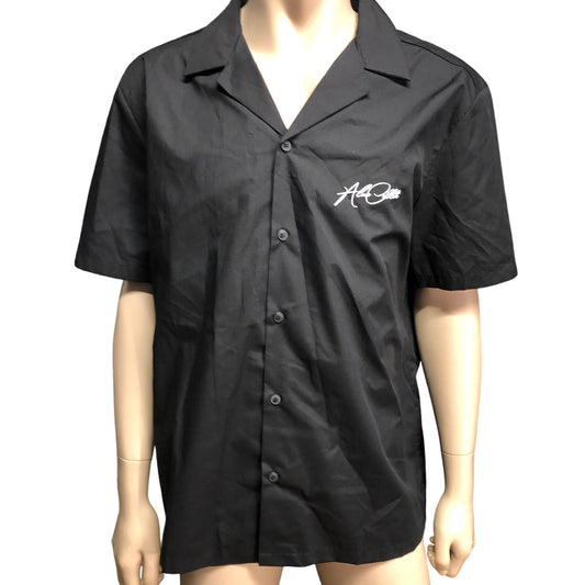 River Island Black Short Sleeve Shirt Size XL Mens Casual Material Poly Cotton