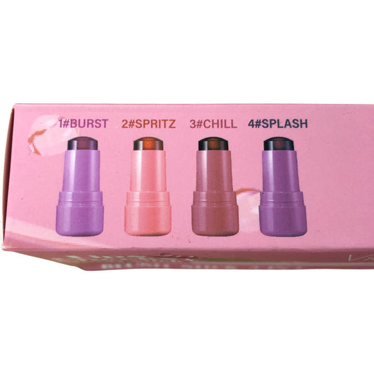 VICTORIA KEY Jelly Tint Blush Set 3 in 1 Lips Cheeks Blush Stick 5g x 4PCS