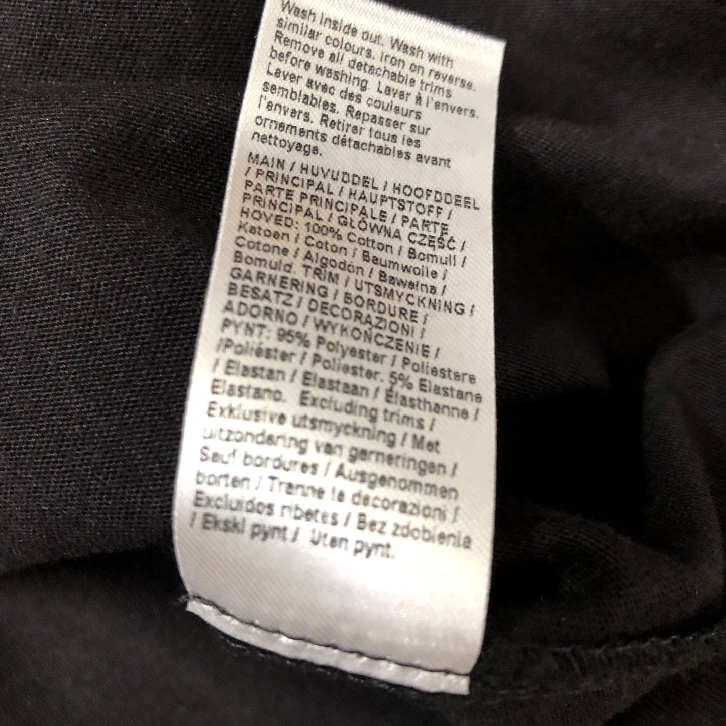 River Island Relaxed T-Shirt Black Women's Cotton Top with Eye Size 10