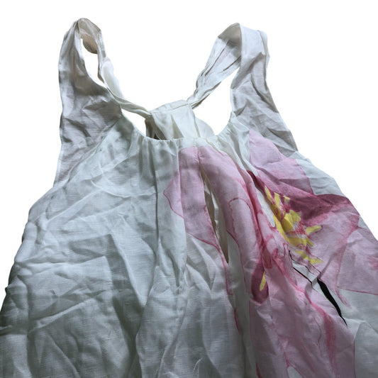 Branded Ivory Floral Print Maxi Dress - Size 16