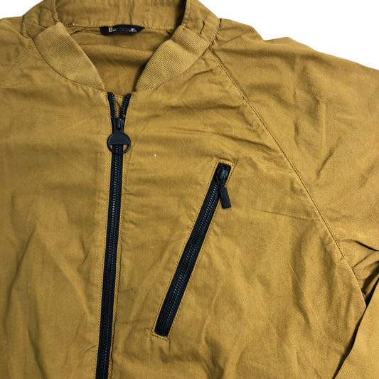 Barbour International Men's Medium Bomber Jacket Casual Zip Up Mustard