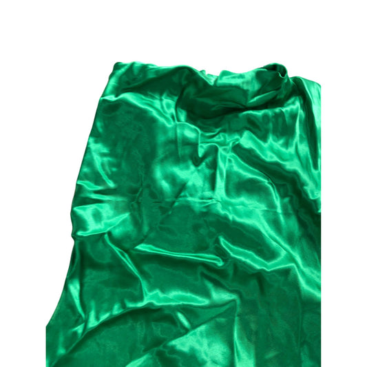 River Island Green Satin Cros Back Midi Dress - Size 18