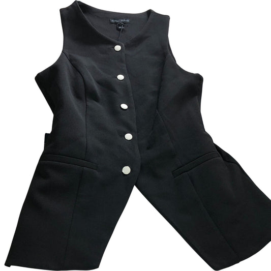 River Island Black Hybrid Waistcoat Midi Dress - Size Small