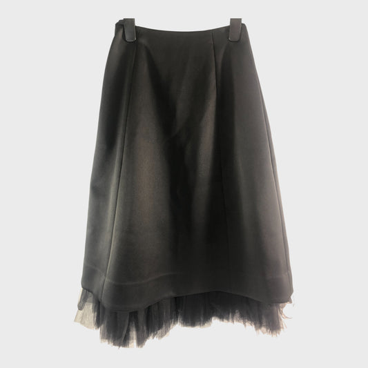 Black Tad Baker Full Midi Tutu Trim Skirt - UK6