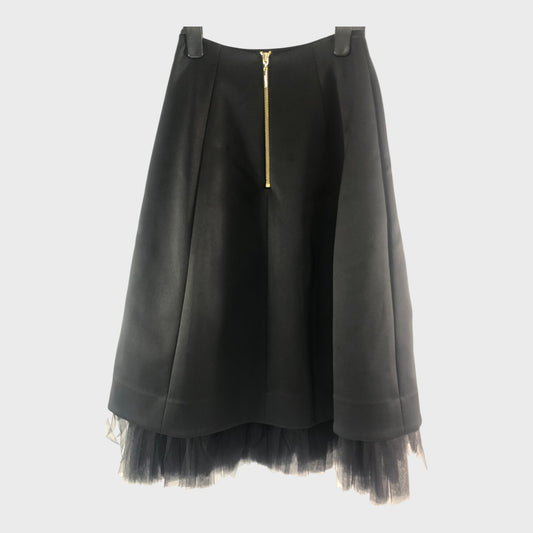 Black Tad Baker Full Midi Tutu Trim Skirt - UK6