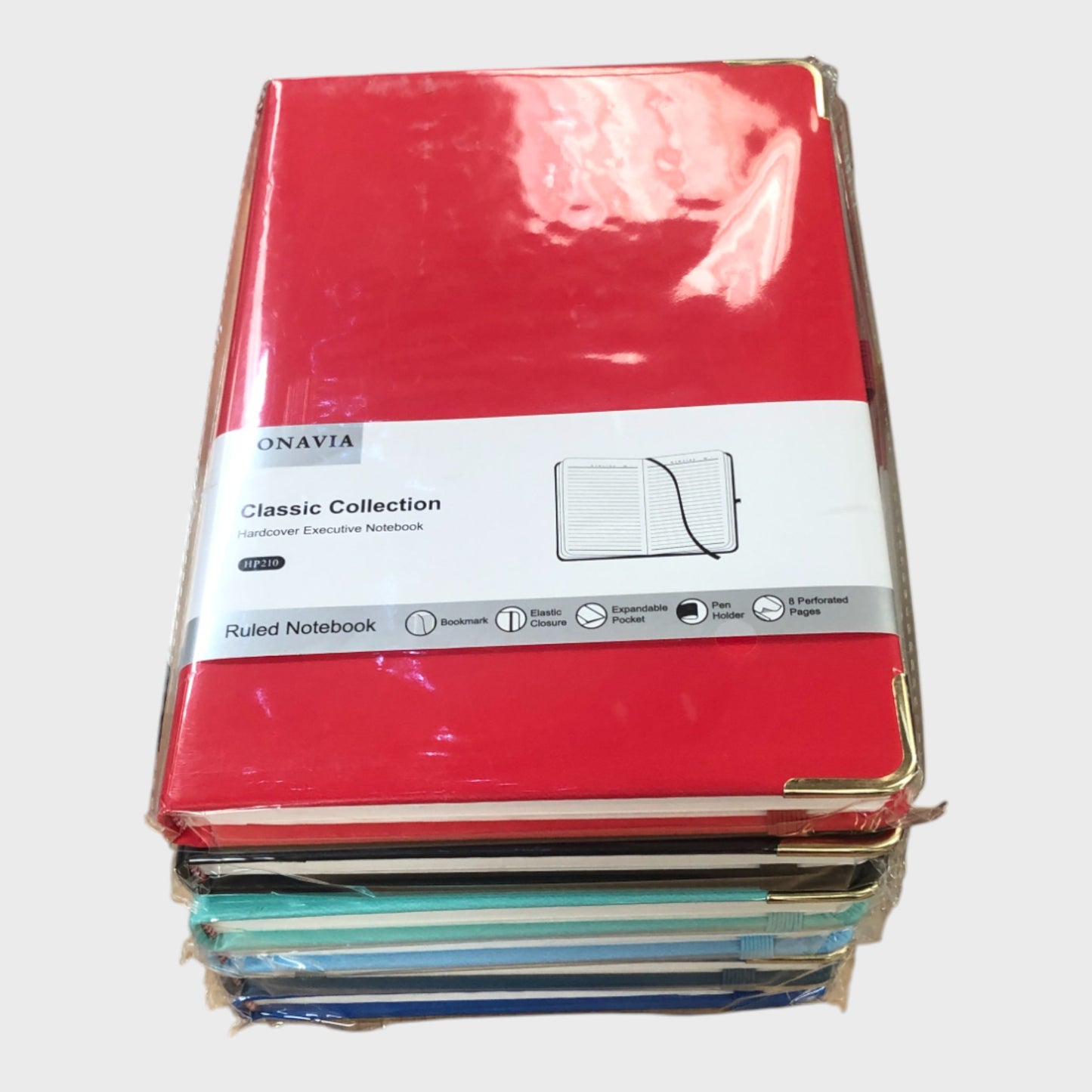 Onavia A5 Hardcover Lined Notebook - Set of 6