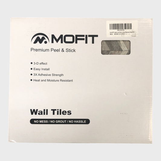 Self Adhesive Peel & Stick Mosaic Bathroom Wall Tiles - Grey Diamond - 5 Pack