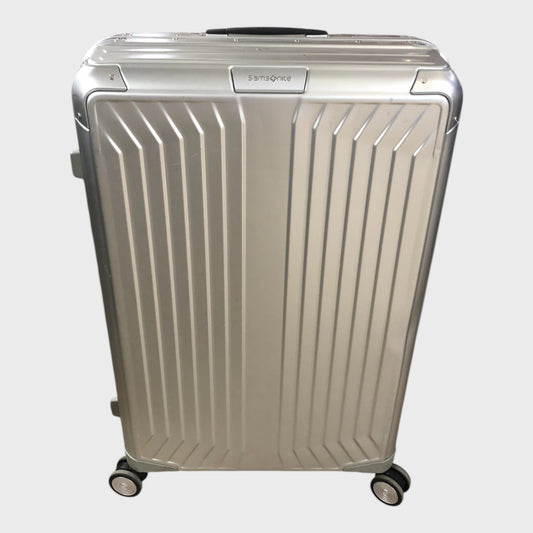 Branded Lite-Box Aluminium Spinner 76cm Hard Suitcase - Silver