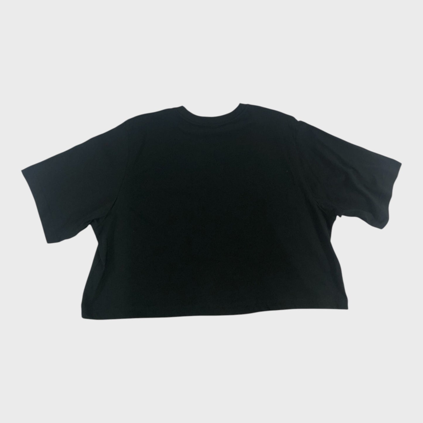 Black Cropped 'Bisous' T-Shirt
