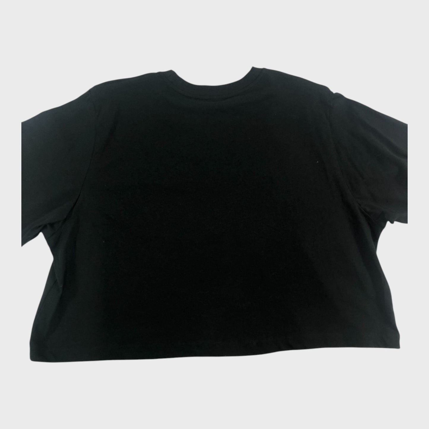 Black Cropped 'Bisous' T-Shirt
