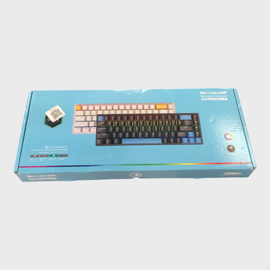 Skylion RGB Mechanical Keyboard - K68 - White - Blue Shift