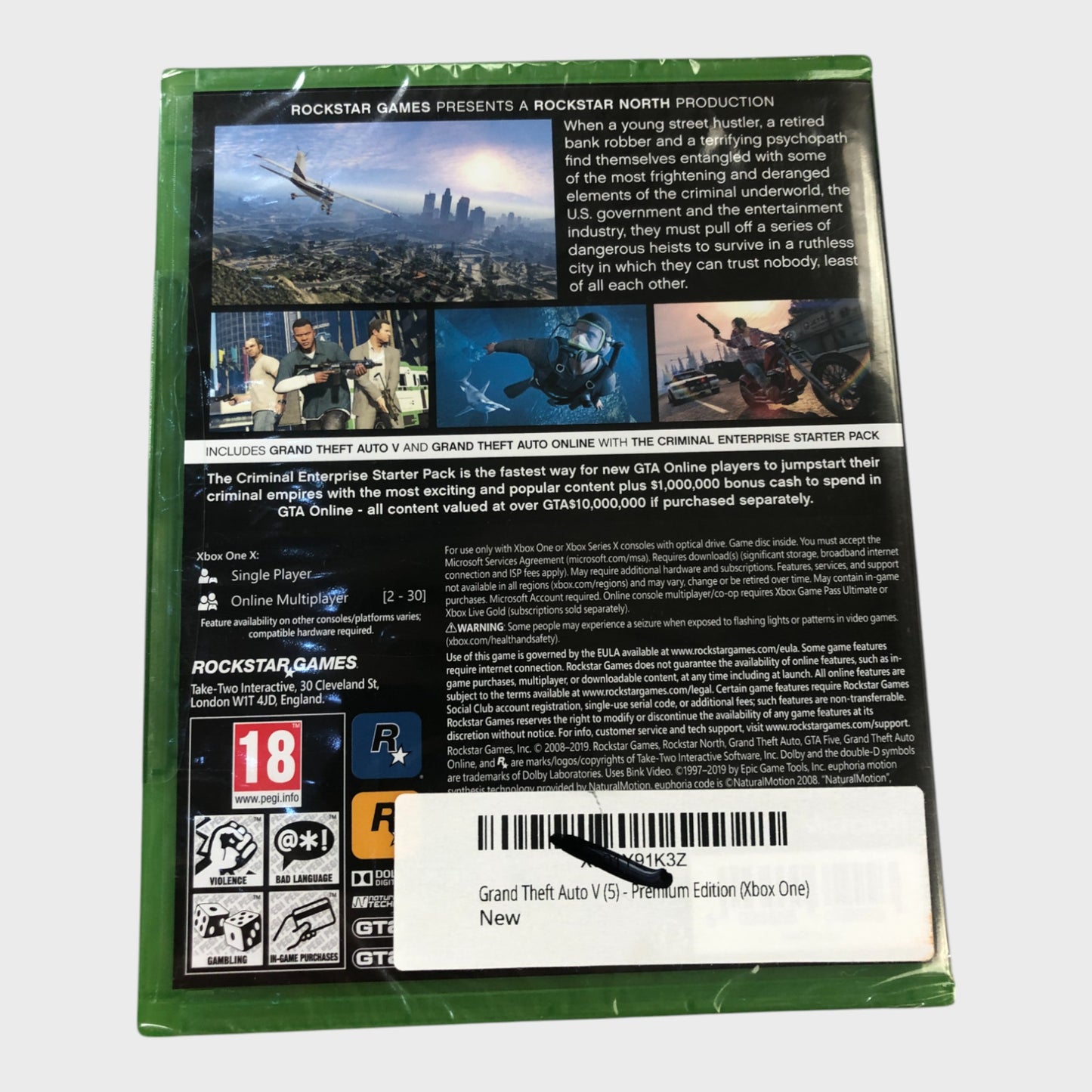 XBox One Grand Theft Auto V Premium Edition - New/Sealed