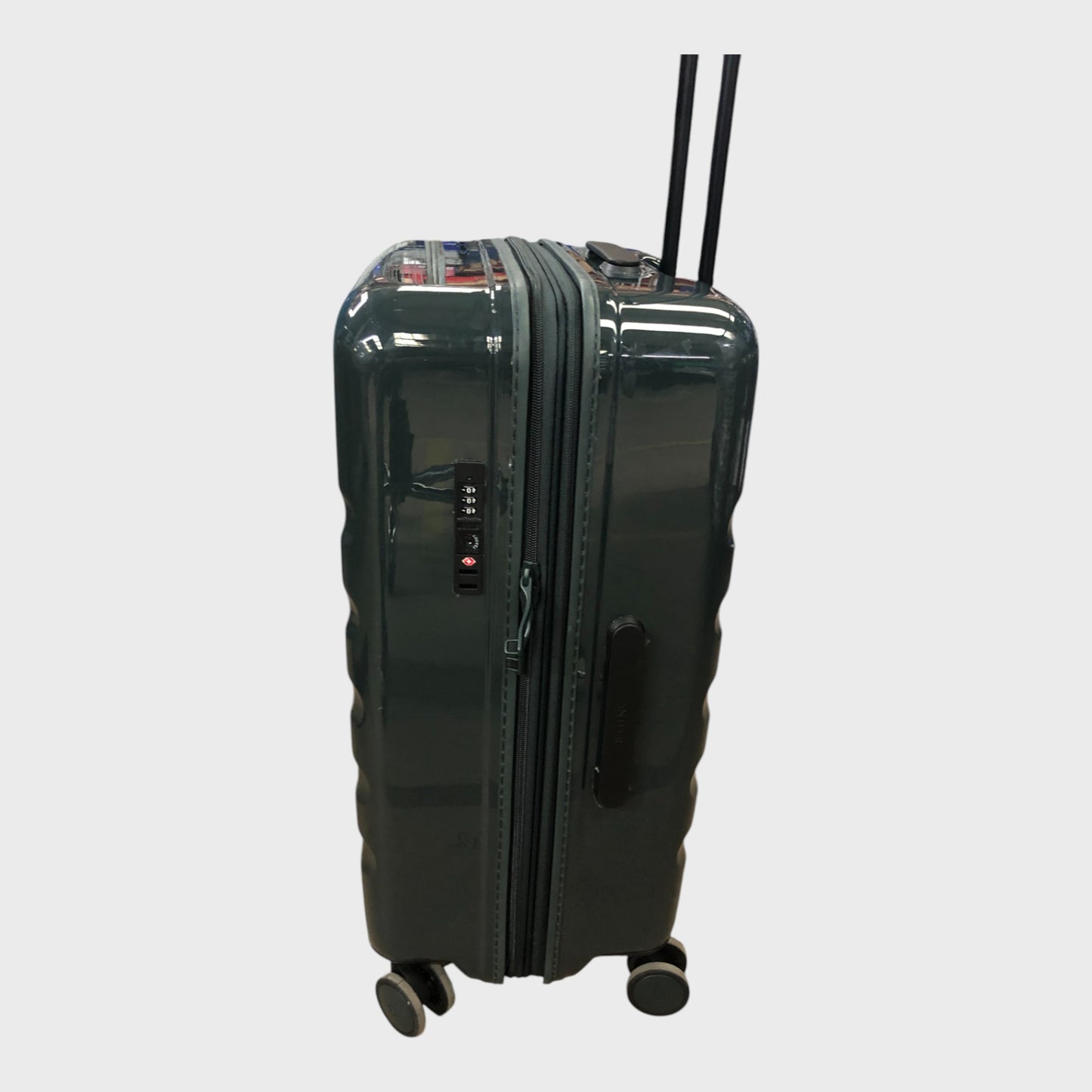 Antler Icon Stripe Medium Suitcase - Green Gloss