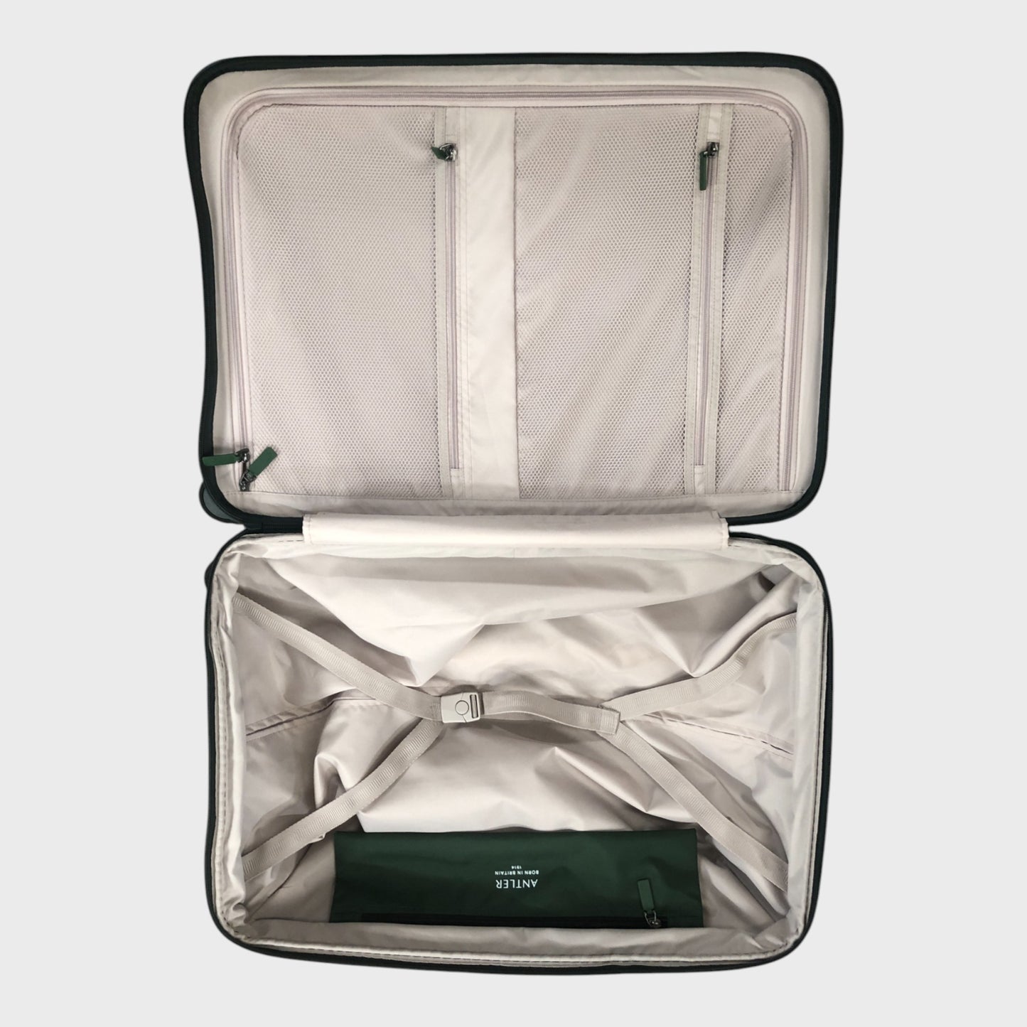 Antler Icon Stripe Medium Suitcase - Green Gloss
