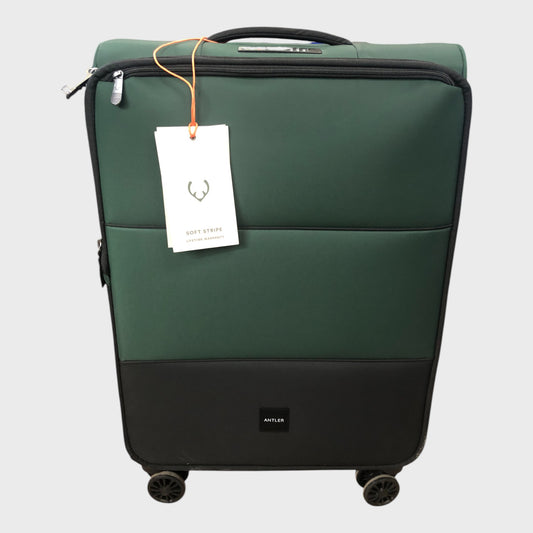 Antler Medium Suitcase - Soft Stripe - Green