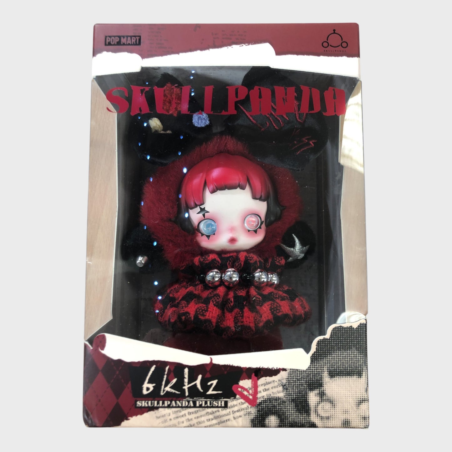 Popmart SKULLPANDA Plush 6kHz Keychain Doll